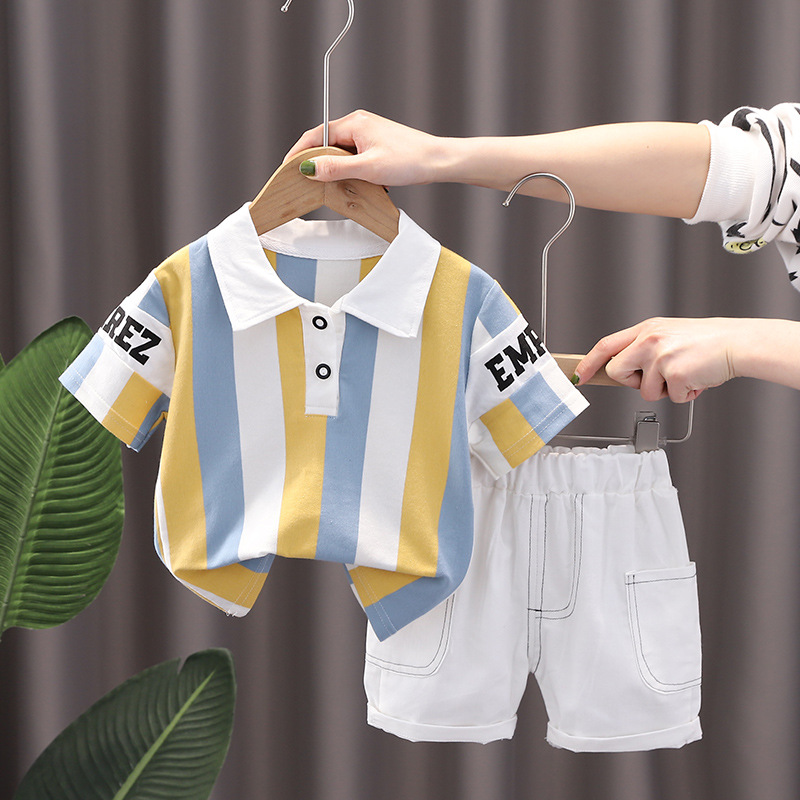 Stylish Baby Polo Shirt and Pants Set - Comfortable Cotton Outfit % Stylish Baby Polo Shirt and Pants Set - Comfortable Cotton Outfit