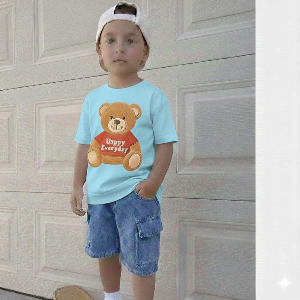 Stylish Baby T-Shirt and Denim Pants Outfit Set for Comfortable Play % Stylish Baby T-Shirt and Denim Pants Outfit Set for Comfortable Play