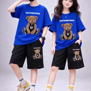 Stylish Baby T-Shirt and Pants Set with Drop Shoulder Design