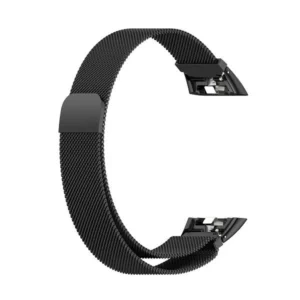 Stylish Black Metal Straps for Honor Band 6 Fitness Tracker