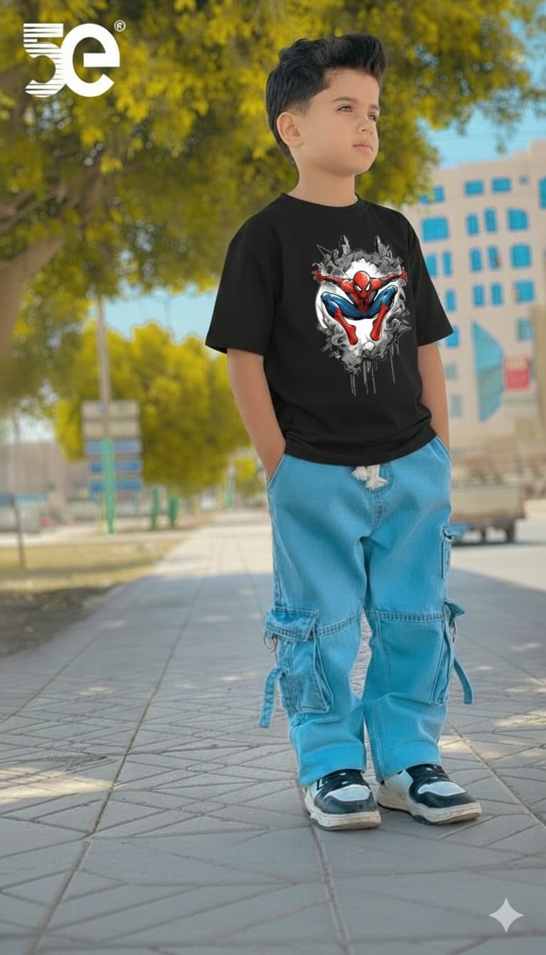 Stylish Boys Denim Pants and T-Shirt Set for Everyday Comfort % Stylish Boys Denim Pants and T-Shirt Set for Everyday Comfort