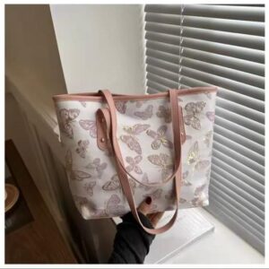 Stylish Butterfly Print Tote Bag - Chic and Versatile Carry-All