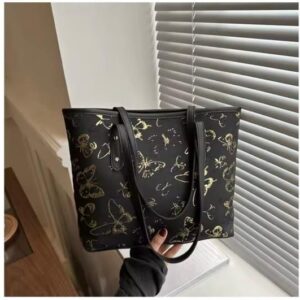 Stylish Butterfly Print Tote Bag - Trendy & Functional Everyday Accessory
