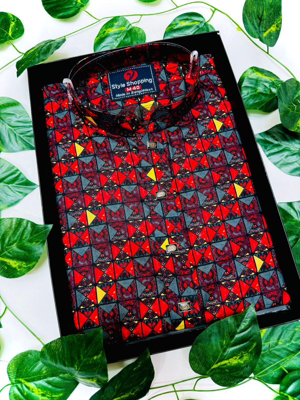 Stylish Cotton Print Panjabi for Men - Elegant Traditional Wear % Stylish Cotton Print Panjabi for Men - Elegant Traditional Wear