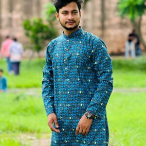 Stylish Cotton Printed Panjabi for Men – Traditional & Contemporary Design