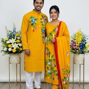 Stylish Couple Sharee Set - Elegant Matching Traditional Outfits