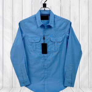 Stylish Double Pocket Lap Seam Shirt for Effortless Elegance