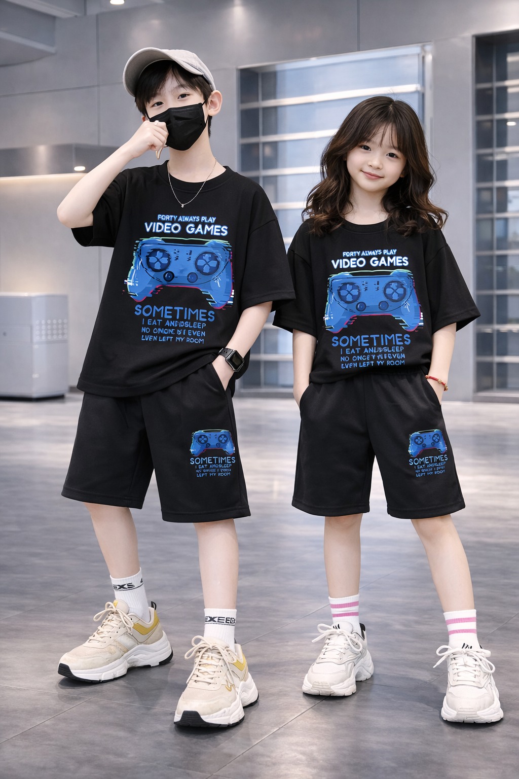 Stylish Drop Shoulder Baby T-Shirt and Pants Outfit Set for Kids % Stylish Drop Shoulder Baby T-Shirt and Pants Outfit Set for Kids