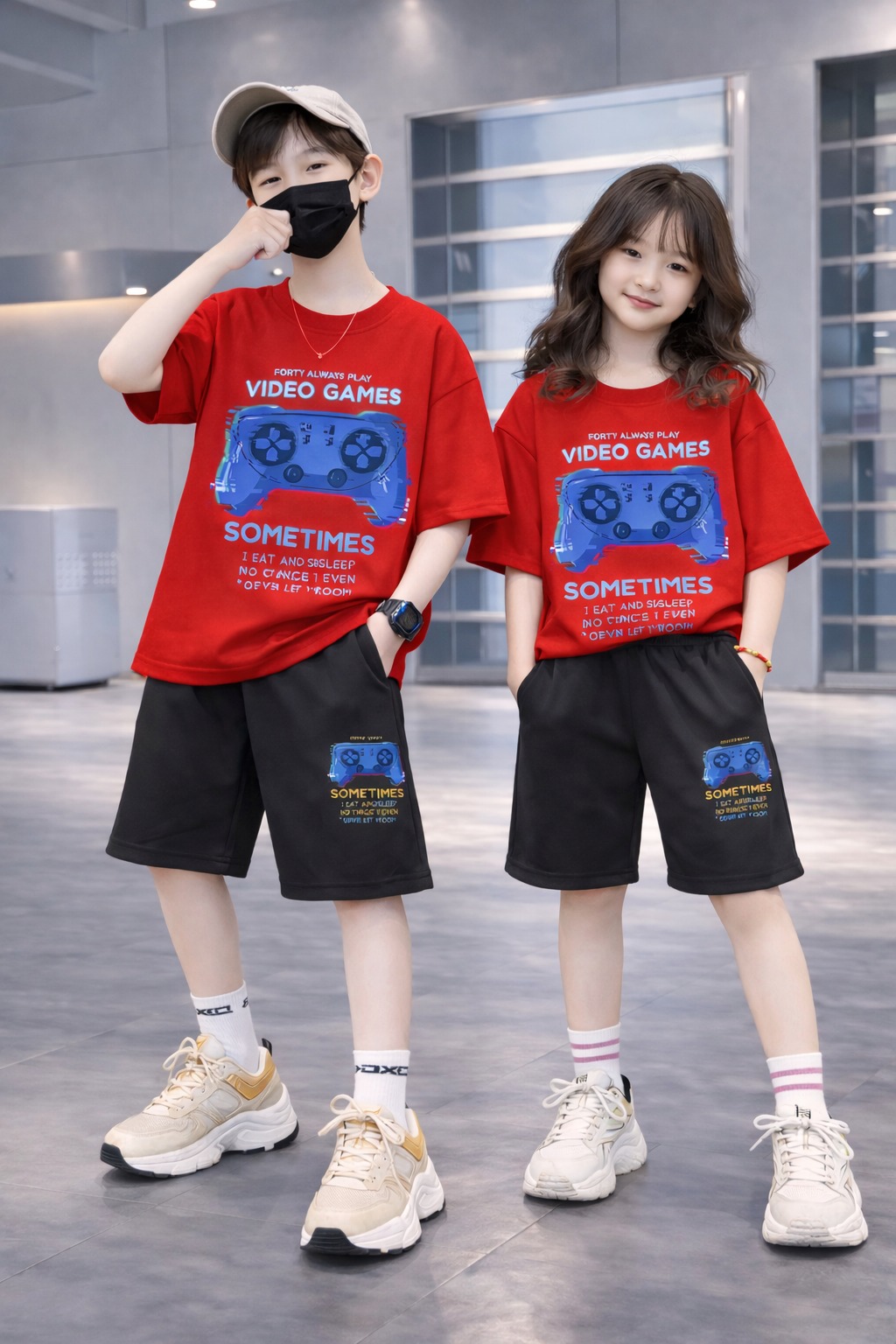 Stylish Drop Shoulder Baby T-Shirt and Pants Set for Trendy Infants % Stylish Drop Shoulder Baby T-Shirt and Pants Set for Trendy Infants