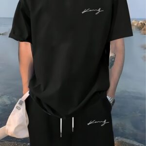Stylish Drop Shoulder T-Shirt and Pant Set for a Chic Look