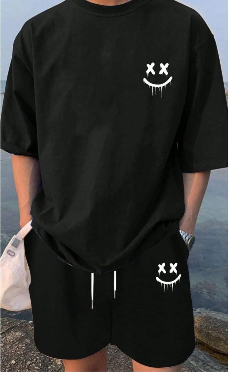 Stylish Drop Shoulder T-Shirt and Pant Set for a Chic Look % Stylish Drop Shoulder T-Shirt and Pant Set for a Chic Look