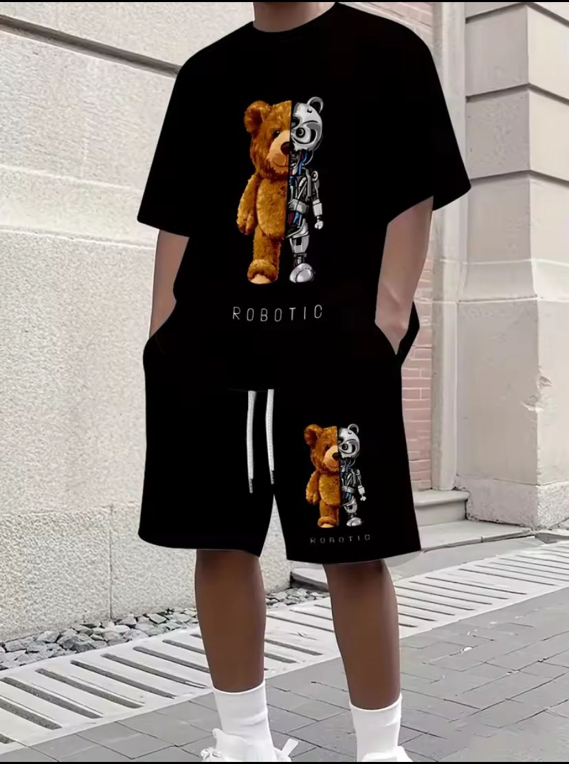 Stylish Drop Shoulder T-Shirt and Pant Set for Effortless Chic % Stylish Drop Shoulder T-Shirt and Pant Set for Effortless Chic