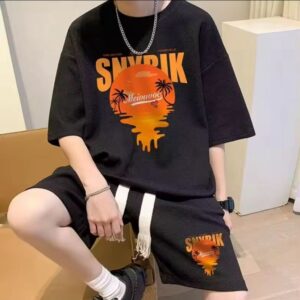 Stylish Drop Shoulder T-Shirt and Pants Set for Effortless Chic