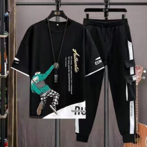 Stylish Half Sleeve T-Shirt and Trouser Set for Effortless Casual Wear