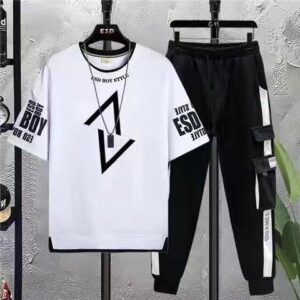 Stylish Half Sleeve T-Shirt and Trouser Set for Effortless Casual Wear