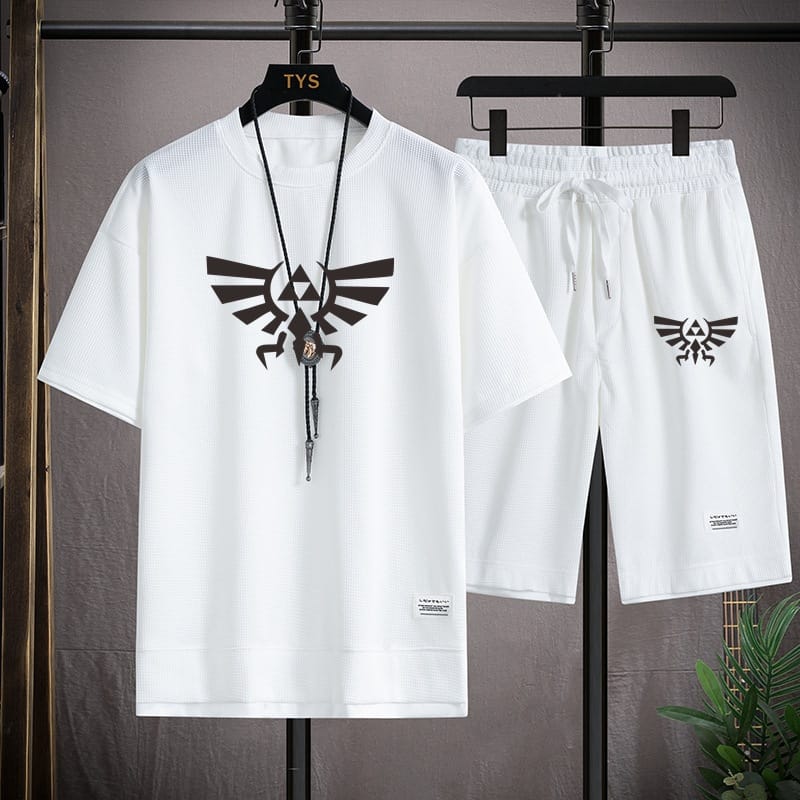 Stylish Mash Cotton T-Shirt and Shorts Set for Comfortable Casual Wear % Stylish Mash Cotton T-Shirt and Shorts Set for Comfortable Casual Wear