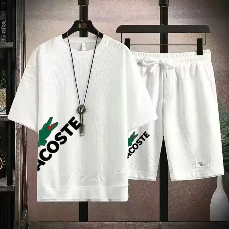 Stylish Mash Graphic T-Shirt and Shorts Set for Comfortable Casual Wear % Stylish Mash Graphic T-Shirt and Shorts Set for Comfortable Casual Wear