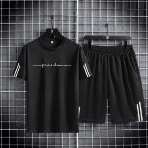 Stylish Mash Print T-Shirt and Shorts Set for Ultimate Comfort