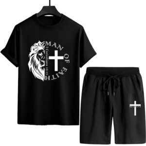 Stylish Mash Print T-Shirt and Shorts Set for Ultimate Comfort