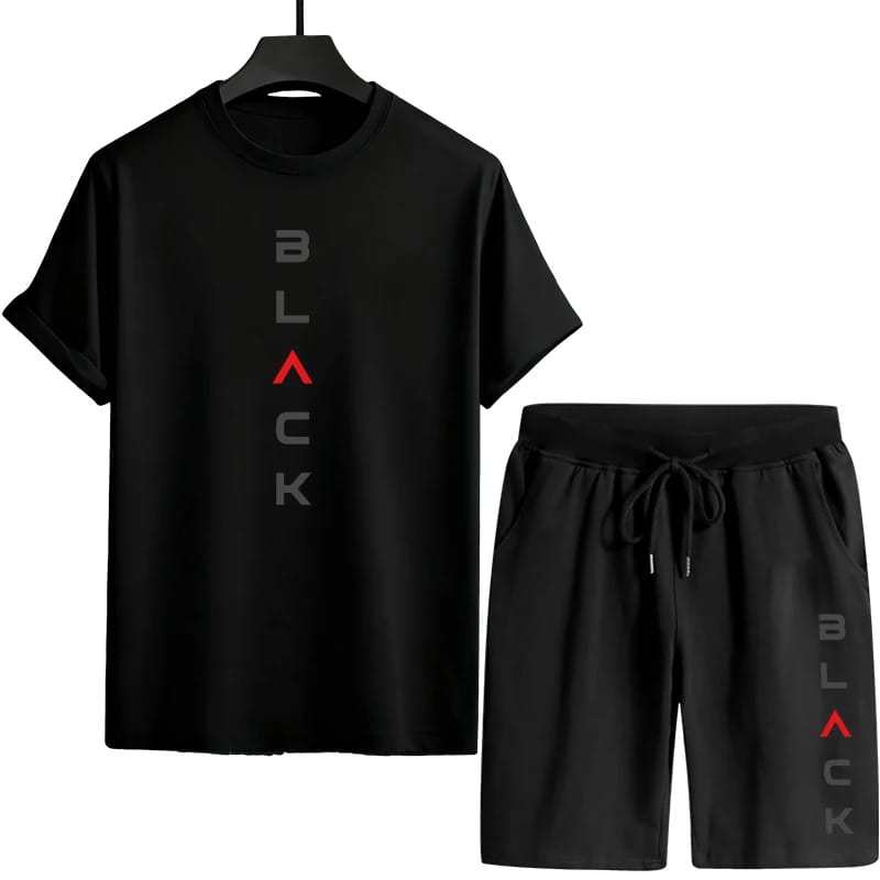 Stylish Mash Print T-Shirt and Shorts Set for Ultimate Comfort % Stylish Mash Print T-Shirt and Shorts Set for Ultimate Comfort
