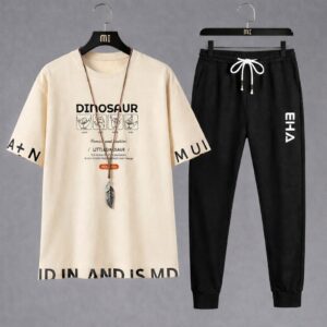 Stylish Mash T-Shirt and Full Pant Set for Comfortable Casual Wear