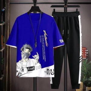 Stylish Mash T-Shirt and Full Pant Set for Comfortable Everyday Wear