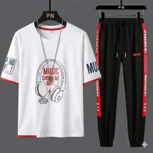 Stylish Mash T-Shirt and Full Pant Set for Ultimate Comfort