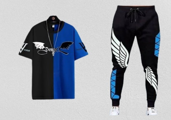 Stylish Mash T-Shirt and Full Pant Set for Ultimate Comfort % Stylish Mash T-Shirt and Full Pant Set for Ultimate Comfort