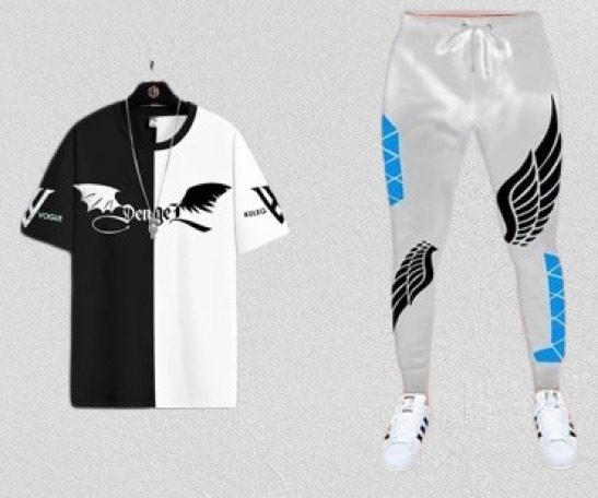 Stylish Mash T-Shirt and Full Pant Set for Ultimate Comfort % Stylish Mash T-Shirt and Full Pant Set for Ultimate Comfort