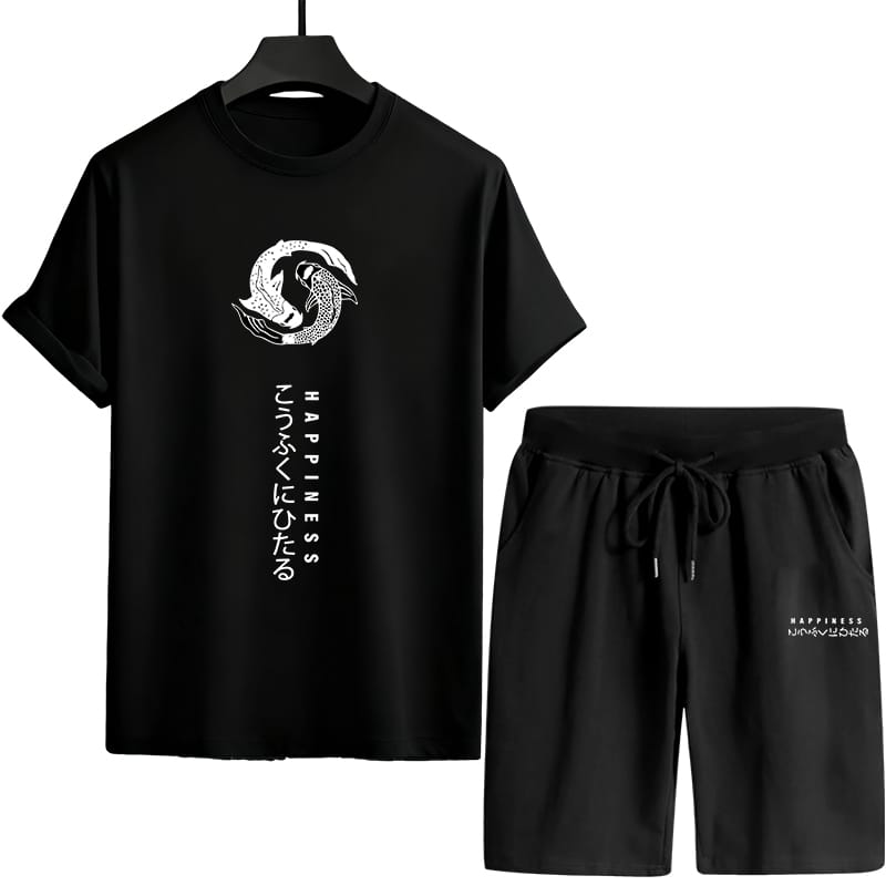 Stylish Mash T-Shirt and Shorts Set for Comfortable Casual Wear % Stylish Mash T-Shirt and Shorts Set for Comfortable Casual Wear