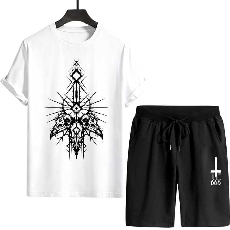 Stylish Mash T-Shirt and Shorts Set for Effortless Casual Wear % Stylish Mash T-Shirt and Shorts Set for Effortless Casual Wear