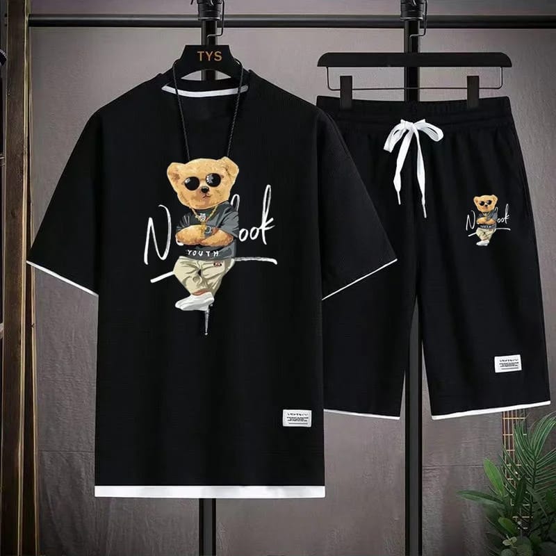 Stylish Mash T-Shirt and Shorts Set for Ultimate Comfort and Casual Wear % Stylish Mash T-Shirt and Shorts Set for Ultimate Comfort and Casual Wear