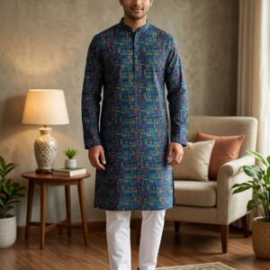 Stylish Skin Print Panjabi for Men – Premium Comfort and Fashion