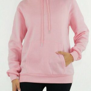 Stylish Solid Color Women's Hoodie - Comfortable Casual Wear for All Seasons