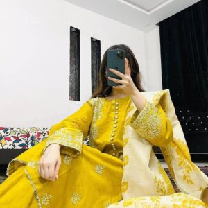 Stylish Three-Piece Ready-Made Outfit for Effortless Elegance