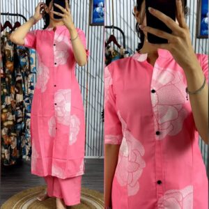 Stylish Two-Piece Kurti Set for Effortless Elegance and Comfort
