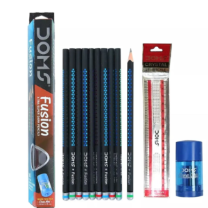 Super Dark Graphite Pencils Set - 10 Pieces with Free Eraser & Sharpener