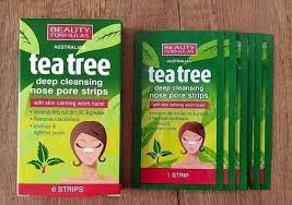 Tea Tree Deep Cleansing Nose Pore Strips - 6 Pack for Clear Skin