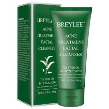 Tea Tree Oil Acne Cleanser with Salicylic Acid - 100g Breylee Facial Wash