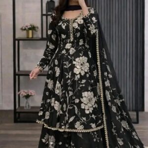 Three-Piece Garara Set - Elegant Ethnic Outfit for Special Occasions