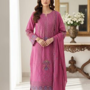 Three-Piece Unstitch Fabric Set – Elegant Customizable Outfit