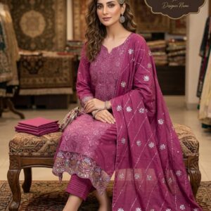 Three-Piece Unstitch Fabric Set for Elegant Customization