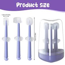 Toddler Toothbrush and Tongue Cleaner Set for 0-18 Months – 3-Piece Multicolor Care Kit