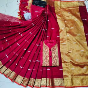 Traditional Couple's Sharee and Panjabi Set with Blouse Piece