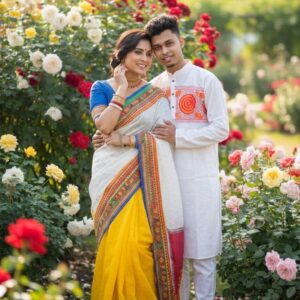 Traditional Panjabi Collection - Elegant Boisakhi Sharee for Festive Occasions