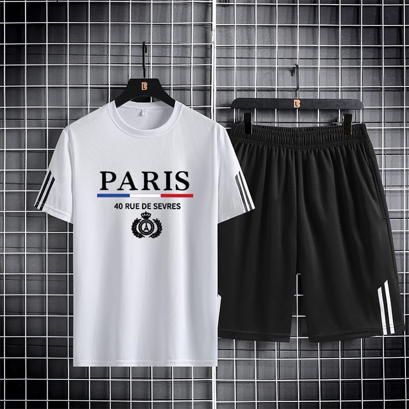 Trendy Mash T-Shirt and Shorts Set for Comfortable Casual Wear % Trendy Mash T-Shirt and Shorts Set for Comfortable Casual Wear