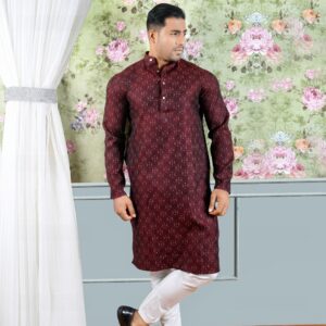 Trendy Printed Panjabi Shirt for Men – Stylish Ethnic Wear