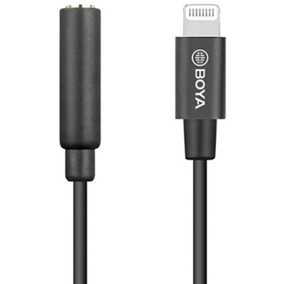 TRS to Male Lightning Adapter by BOYA - Premium Audio Connector % TRS to Male Lightning Adapter by BOYA - Premium Audio Connector
