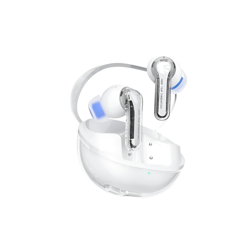 True Wireless Earbuds with Crystal Clear Sound – White Edition % True Wireless Earbuds with Crystal Clear Sound – White Edition