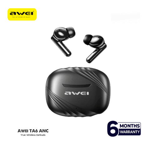 True Wireless Noise-Canceling Earbuds by Awei TA6 with 6-Month Warranty % True Wireless Noise-Canceling Earbuds by Awei TA6 with 6-Month Warranty